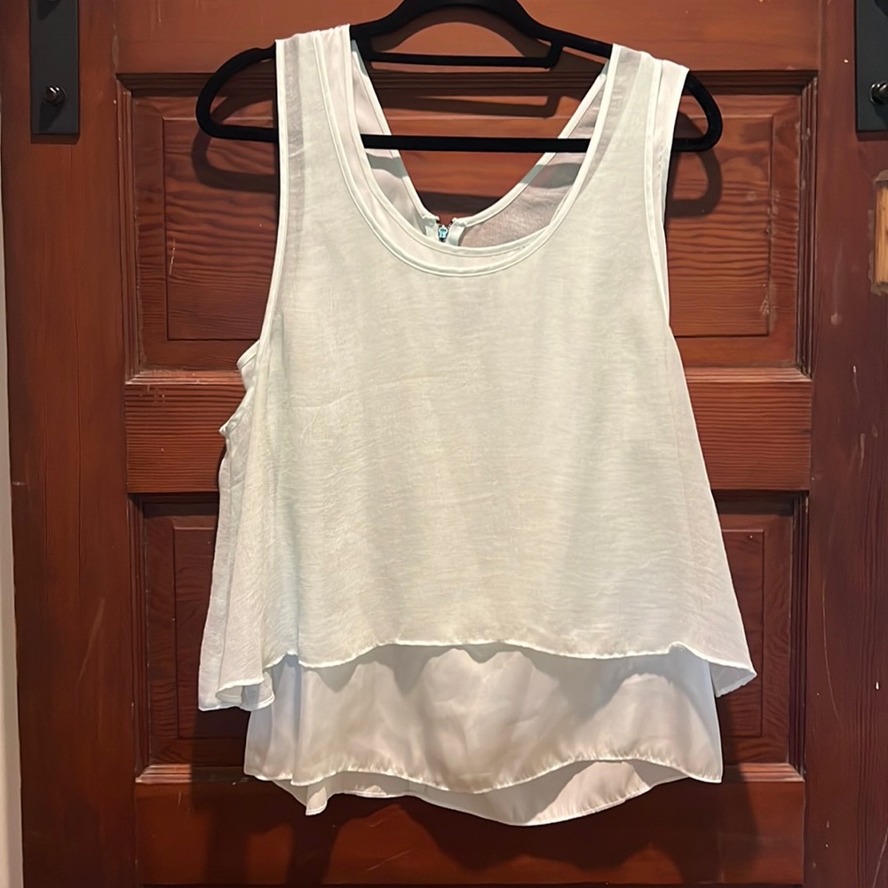 Sweet baby blue sleeveless top